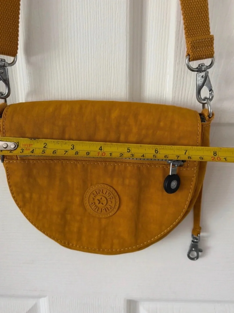 Kipling Mustard Crossbody Bag with Adjustable Strap